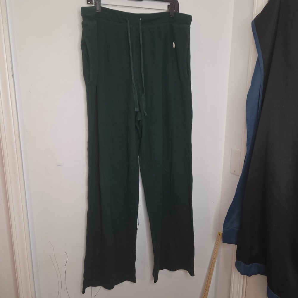 Polo Ralph Lauren Sleepwear Mens XL Green Waffle Knit Cotton Pajama Pants Pony